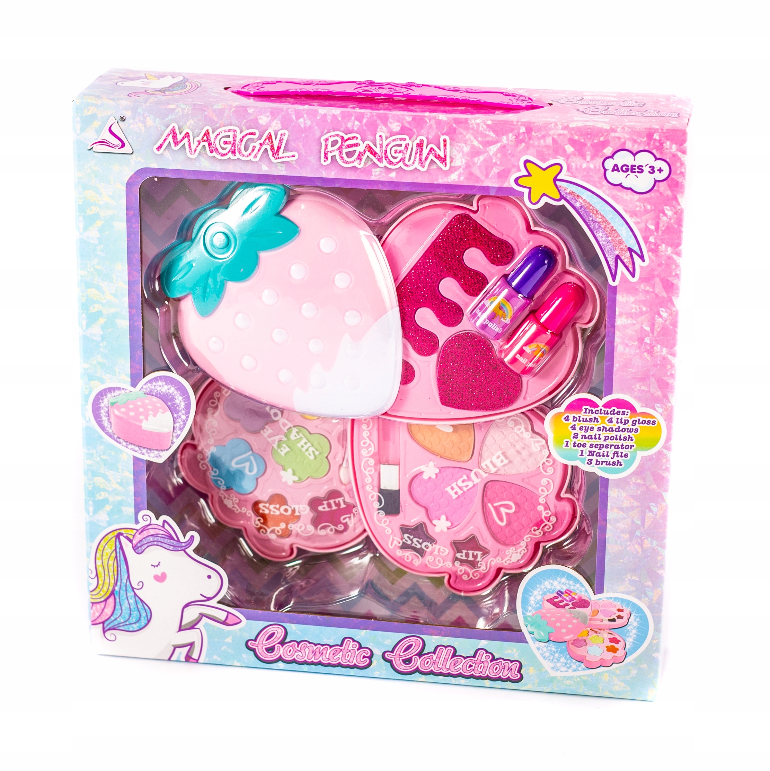 ZESTAW PIĘKNOŚCI Truskawka MALOWIDŁA MAKIJAŻ