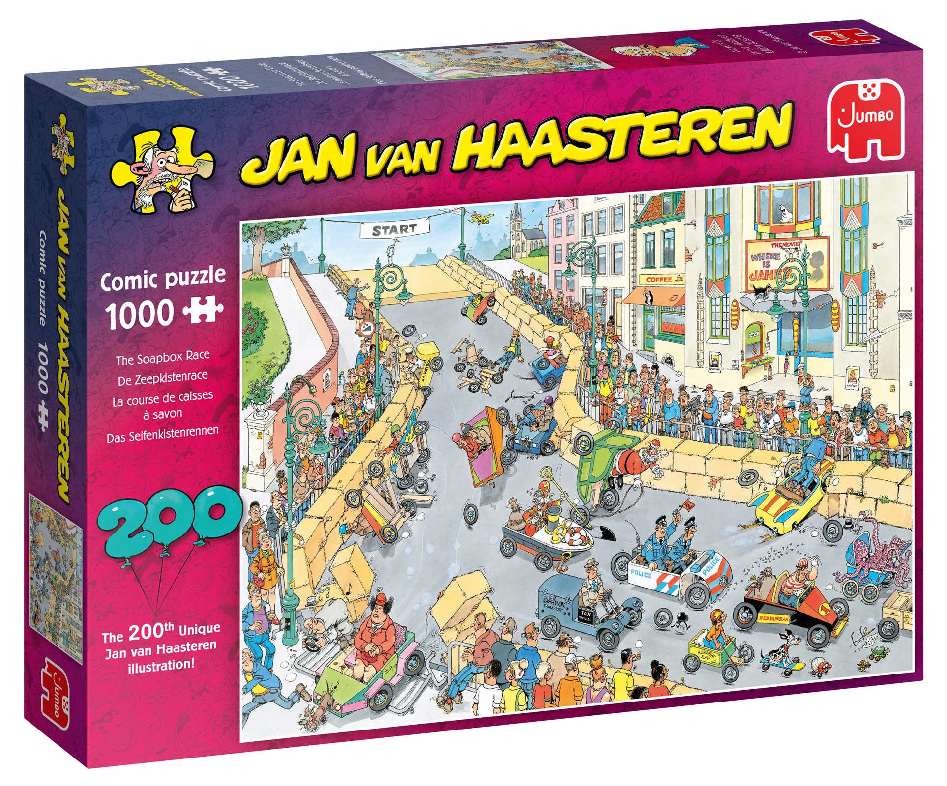 

Puzzle 1000 Jan Van Haasteren Wyścig na byle czym