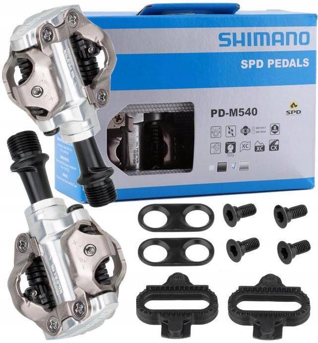 Pedály Spd Shimano PD-M540 stříbrné bloky SM-SH51