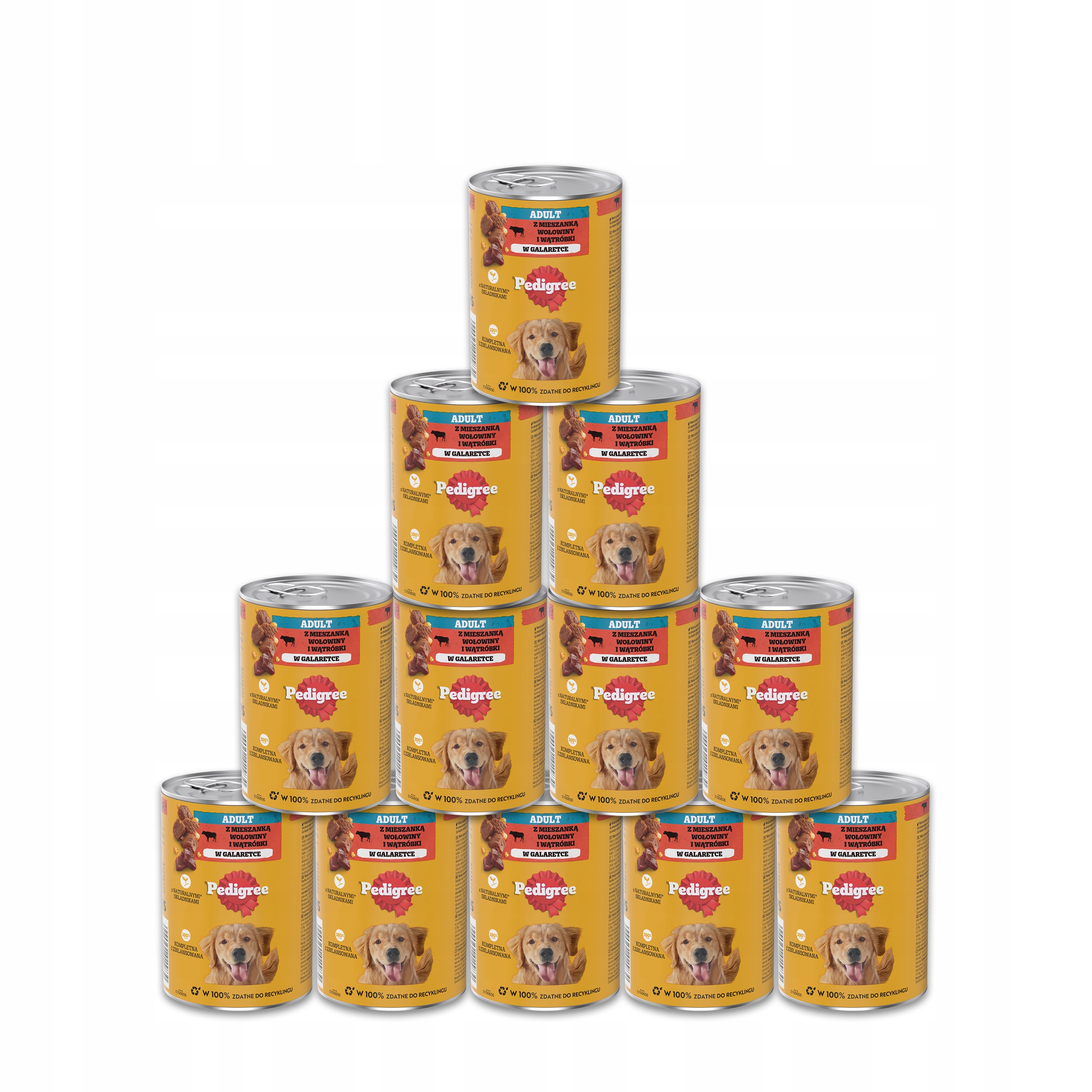 Pedigree mokra karma dla psa z wołowiną w galaretce puszka 24x400 g