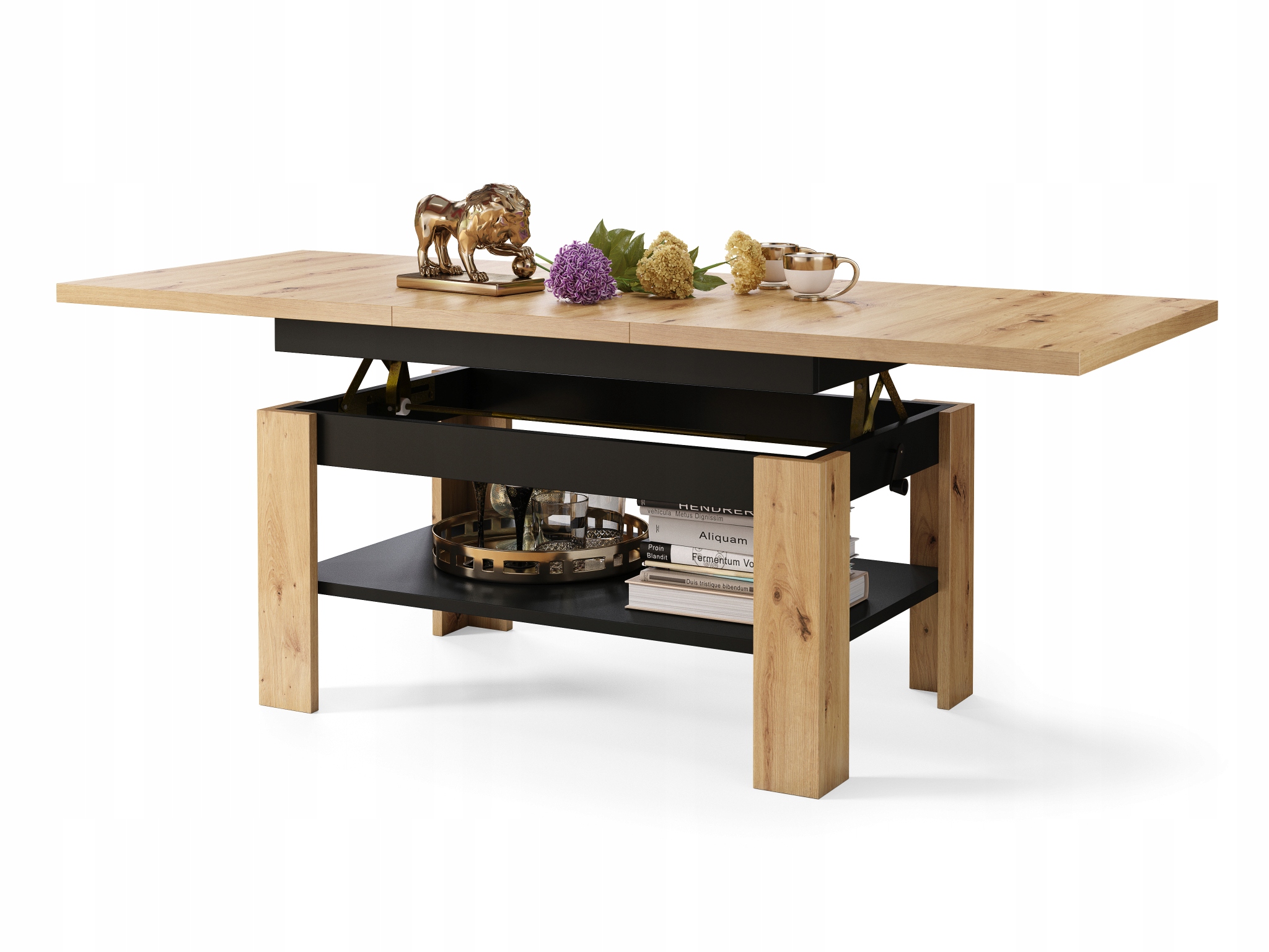 

Rio Dąb Artisan/Czarny Ława Rozkładana Ławostół