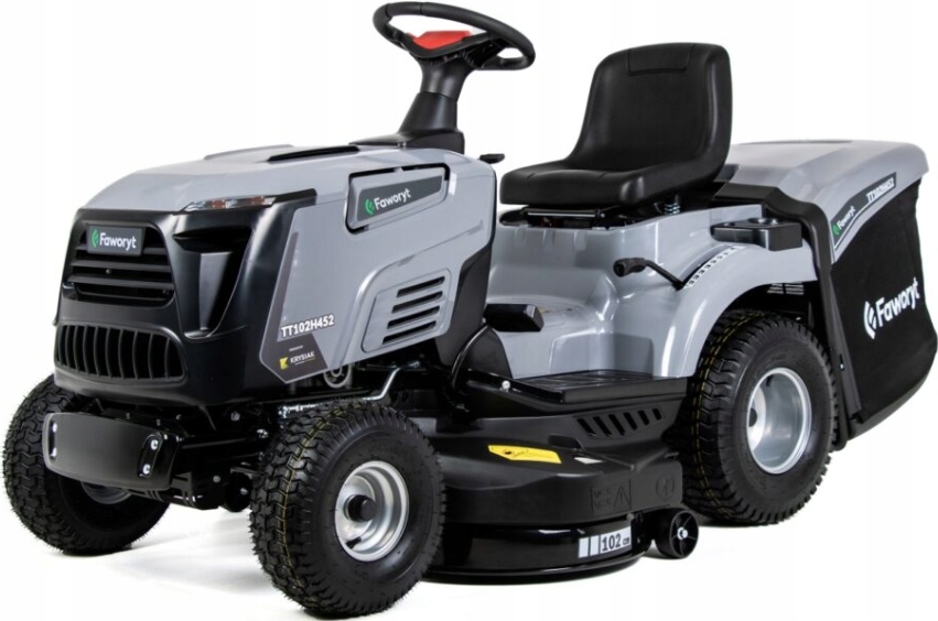 TRAKTOREK OGRODOWY 102cm HYDROSTAT 13KM KOSIARKA SAMOJEZDNA Z KOSZEM + PŁUG Marka Faworyt