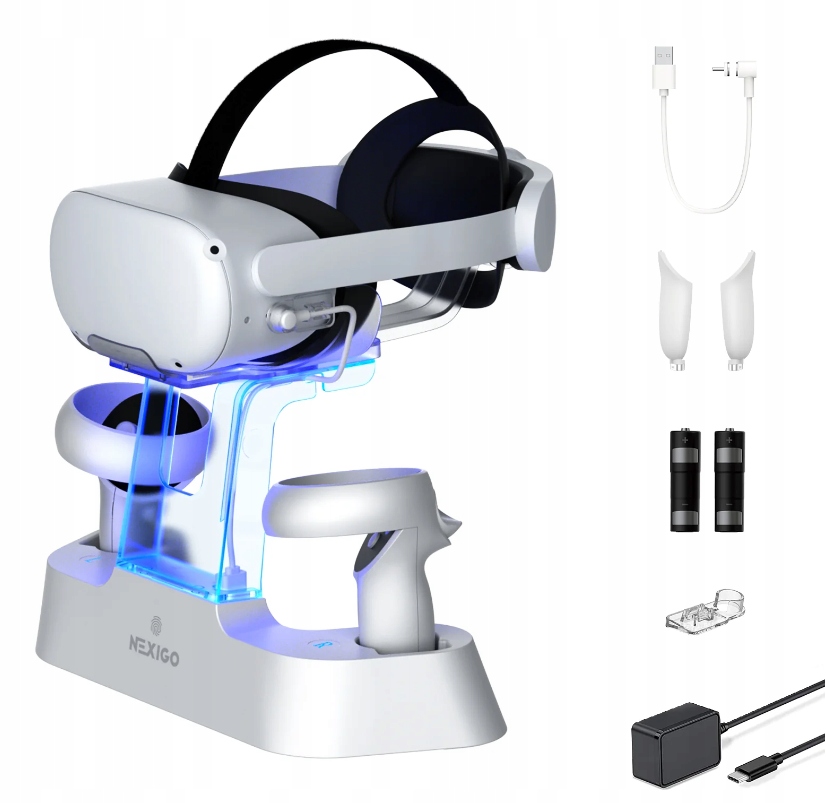 Dokovací Stanice Pro Nabíječku Brýle Vr Oculus Meta Quest 2 2 Akumulátory