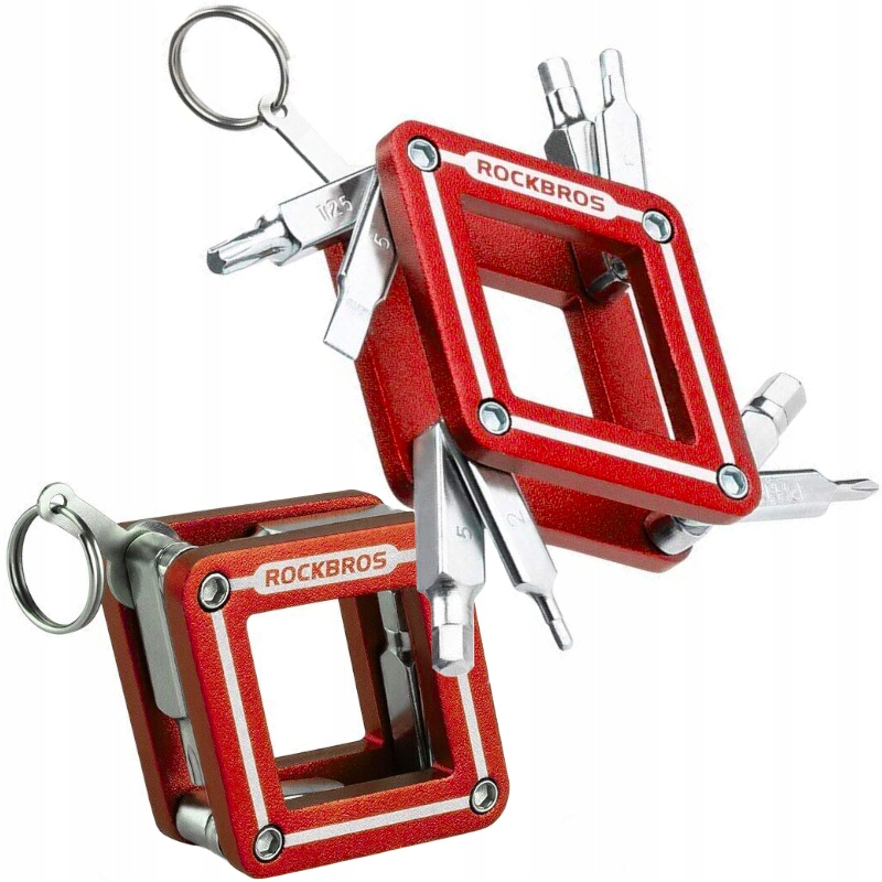 Zestaw Kluczy Rowerowych Rockbros 8 Funkcji Multitool 8W1 Brelok Imbusy