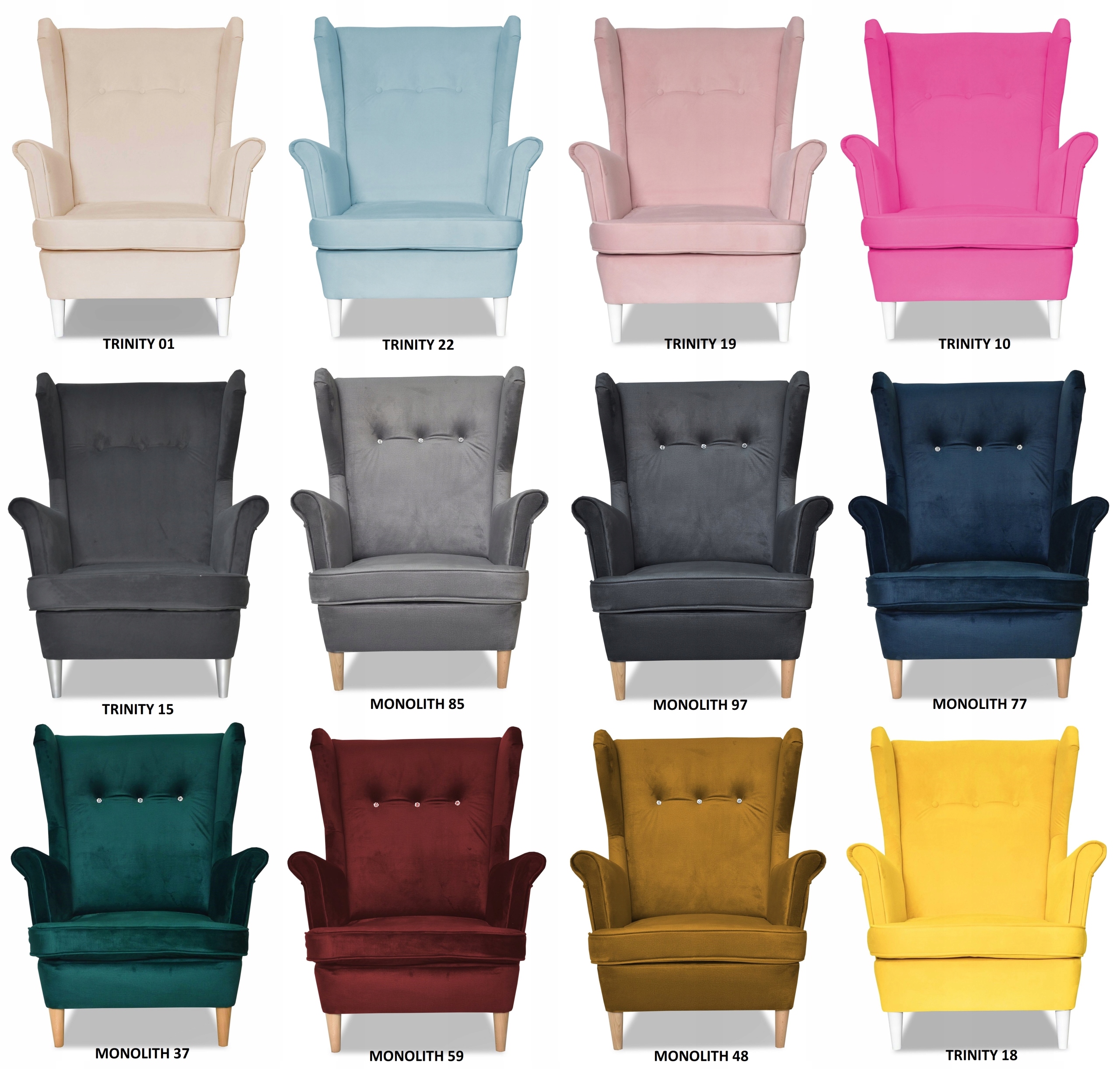 Fotel Uszak z podnóżkiem ŻÓŁTY KANARKOWY do szkoły Rodzaj uszak