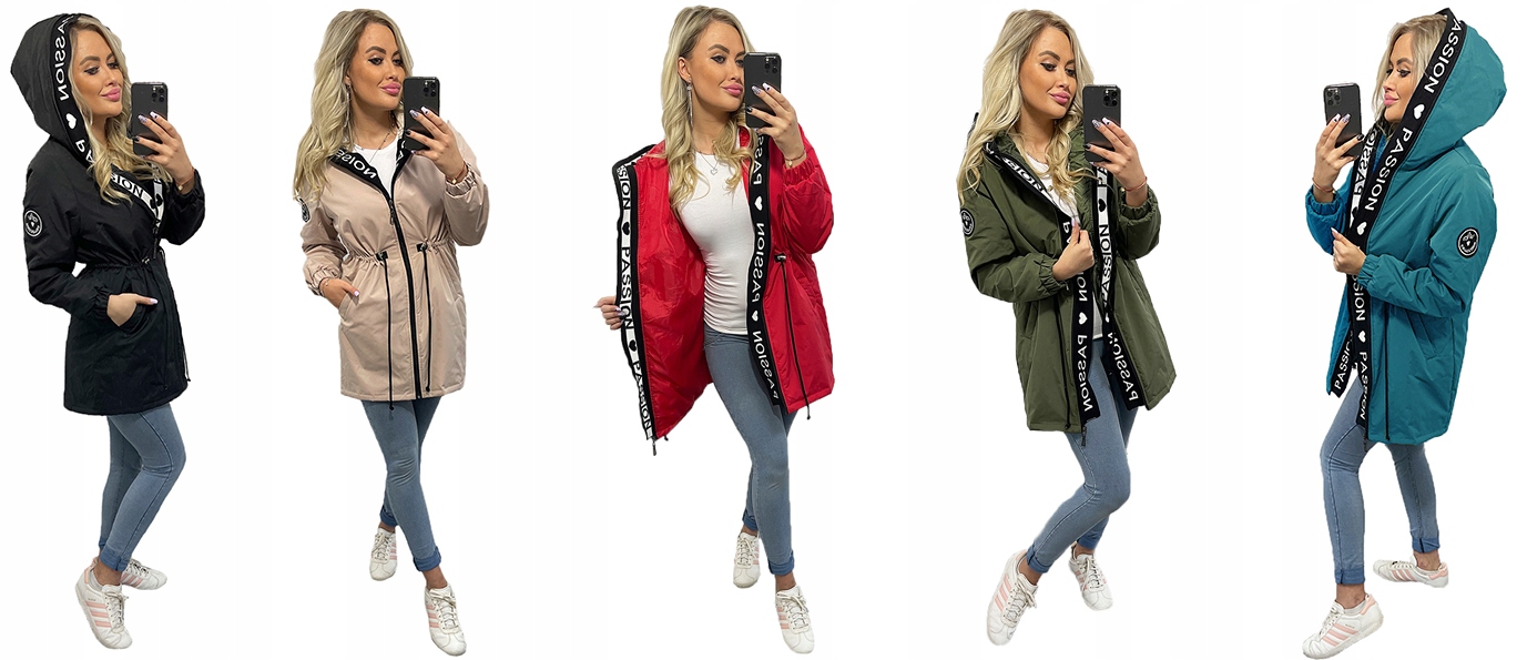 ASYMETRYCZNA PARKA płaszcz kurtka Z KAPTUREM 4 KOLORY S Marka Soprato