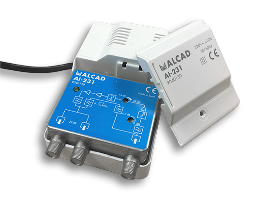 wzmacniacz dom Alcad AI-231 Vhf Uhf 28dB k.zwrotny