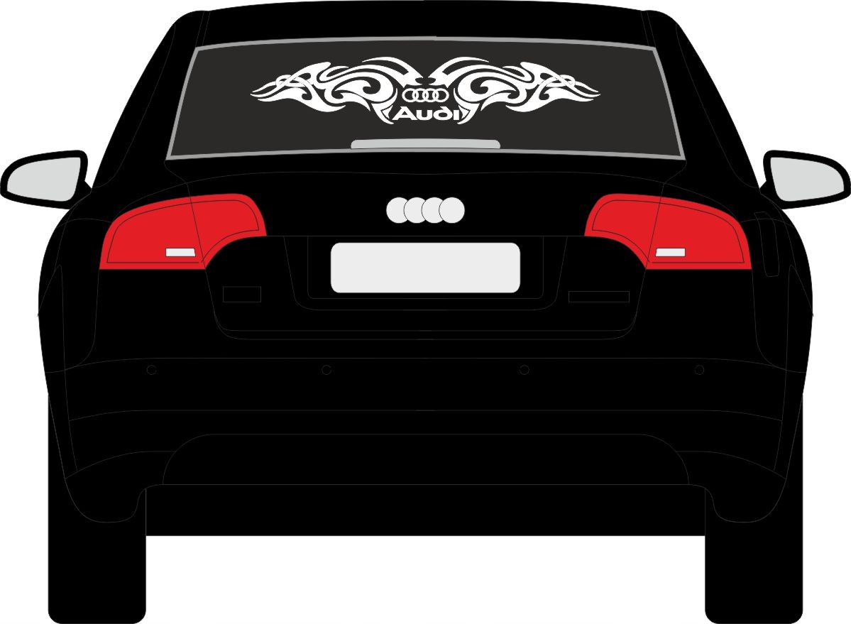 

Naklejka na tylną szybę Audi