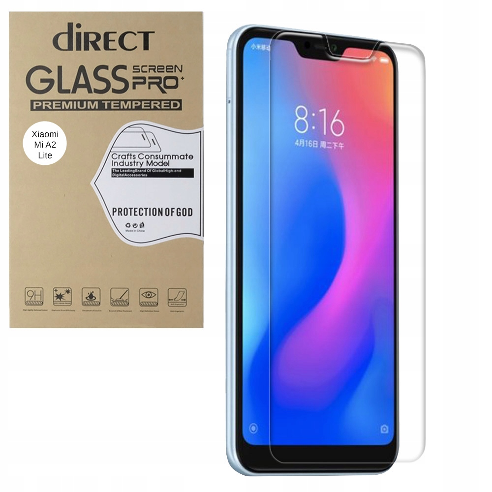 

Szkło ochronne 9H Direct do Xiaomi Mi A2 Lite
