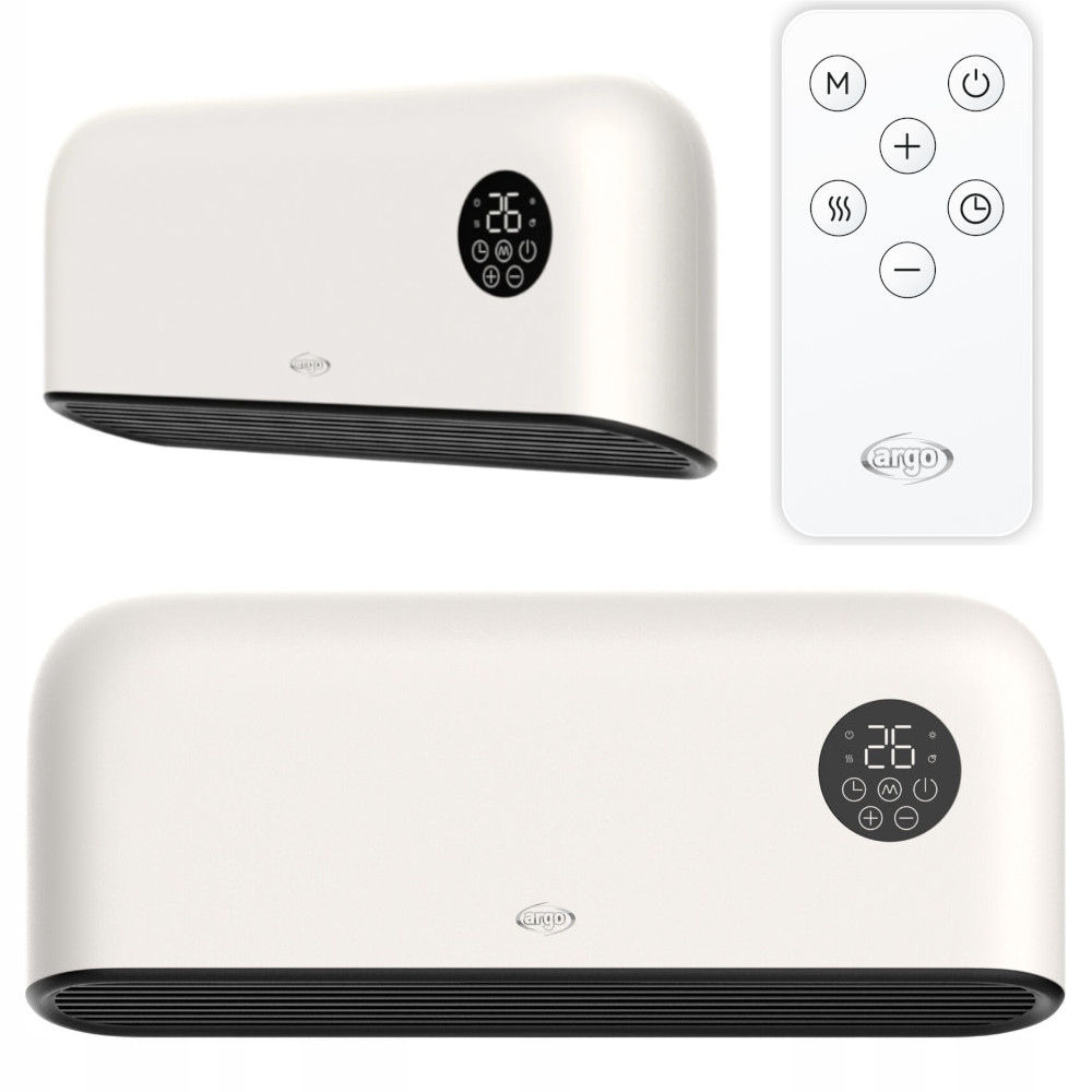 Elektrický Nástěnný Termoventilátor Argo Willis 2000W Ochrana IP22 Eco