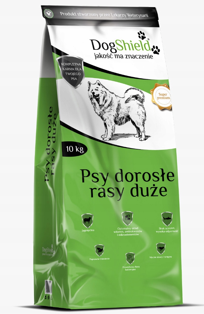 Biofaktor Dogshield Sucha Karma Dorosłe Duże Rasy Psów Jagnięcina 10kg