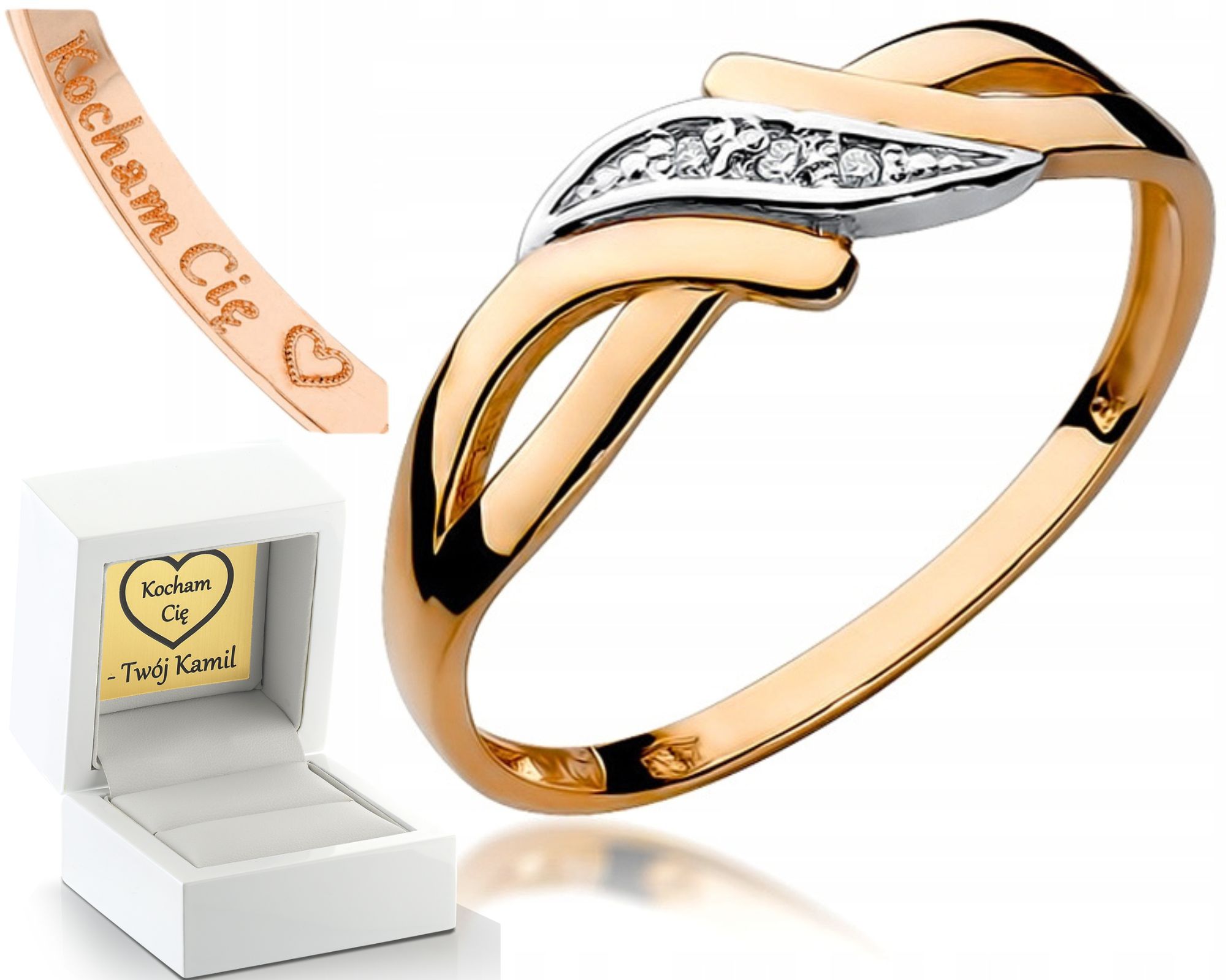 Prstýnek S Brilianty Z Růžového Zlata 585 Zlato