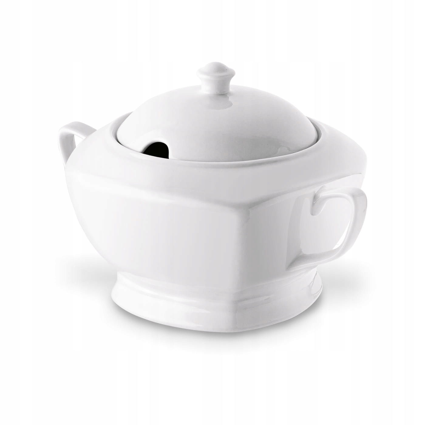 Elegantní porcelánová váza/mísa na polévku, vývar 2,5 l bílá