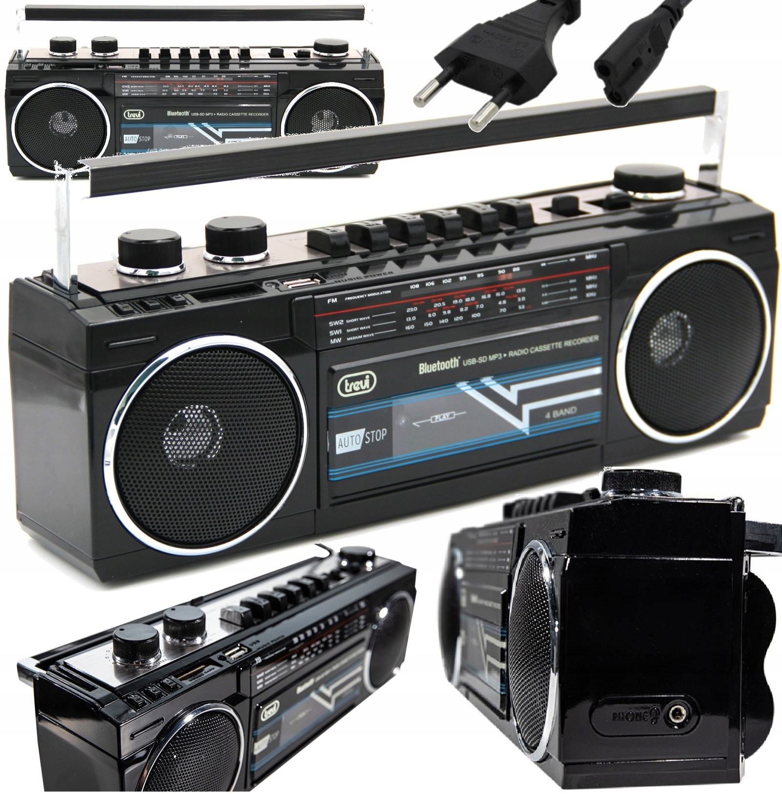 Кассетный магнитофон Trevi RR501 черный