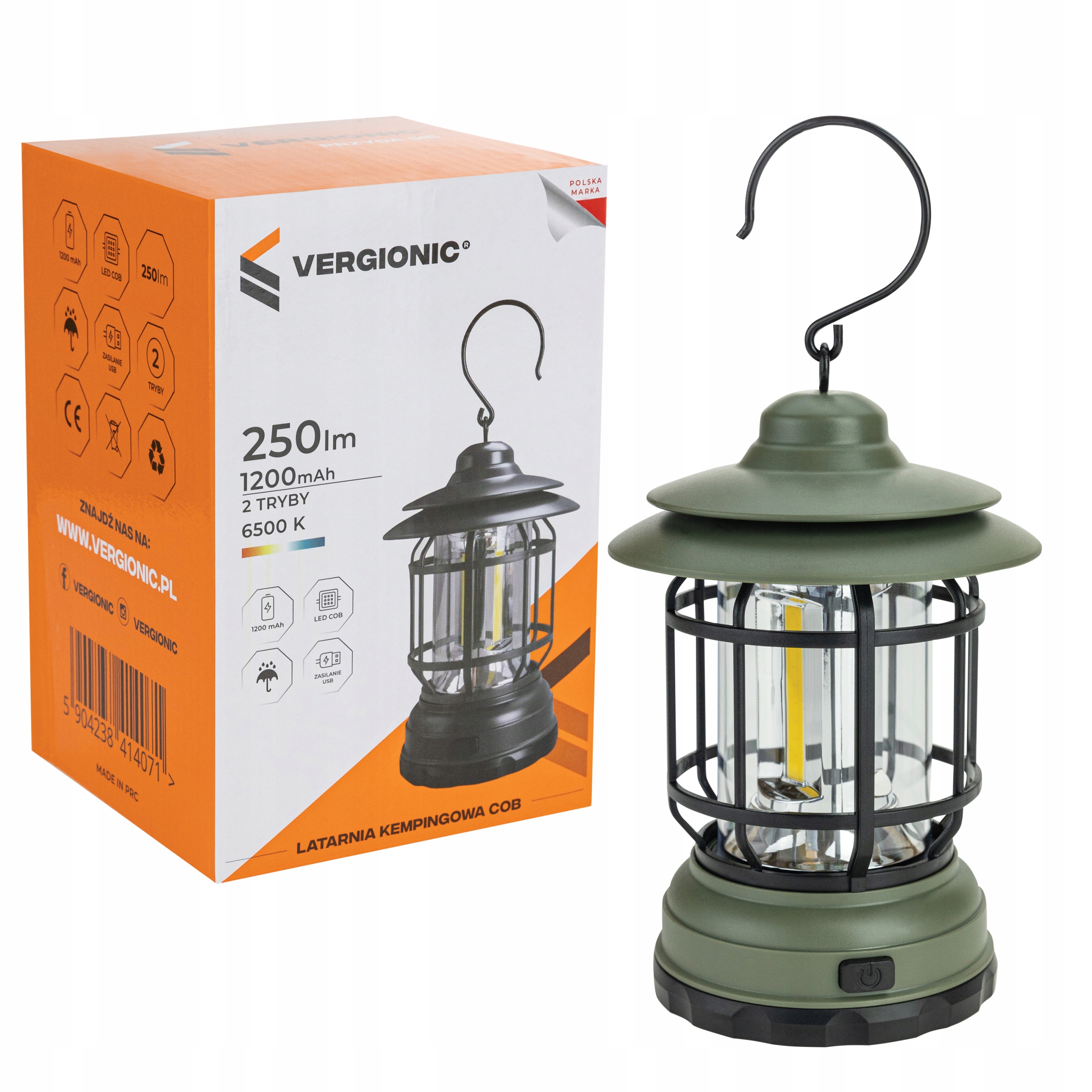 

Lampa latarka akumulatorowa kempingowa turystyczna