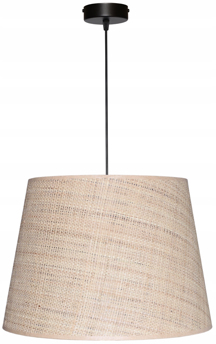 Závesná lampa E27 s tienidlom, kužeľ rafia ratan boho 30/40 Carini