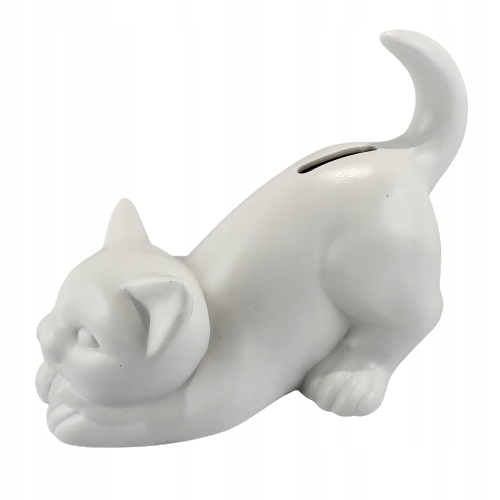 

Skarbonka Ceramiczna Kot Biały Mat 18X10X15 CM