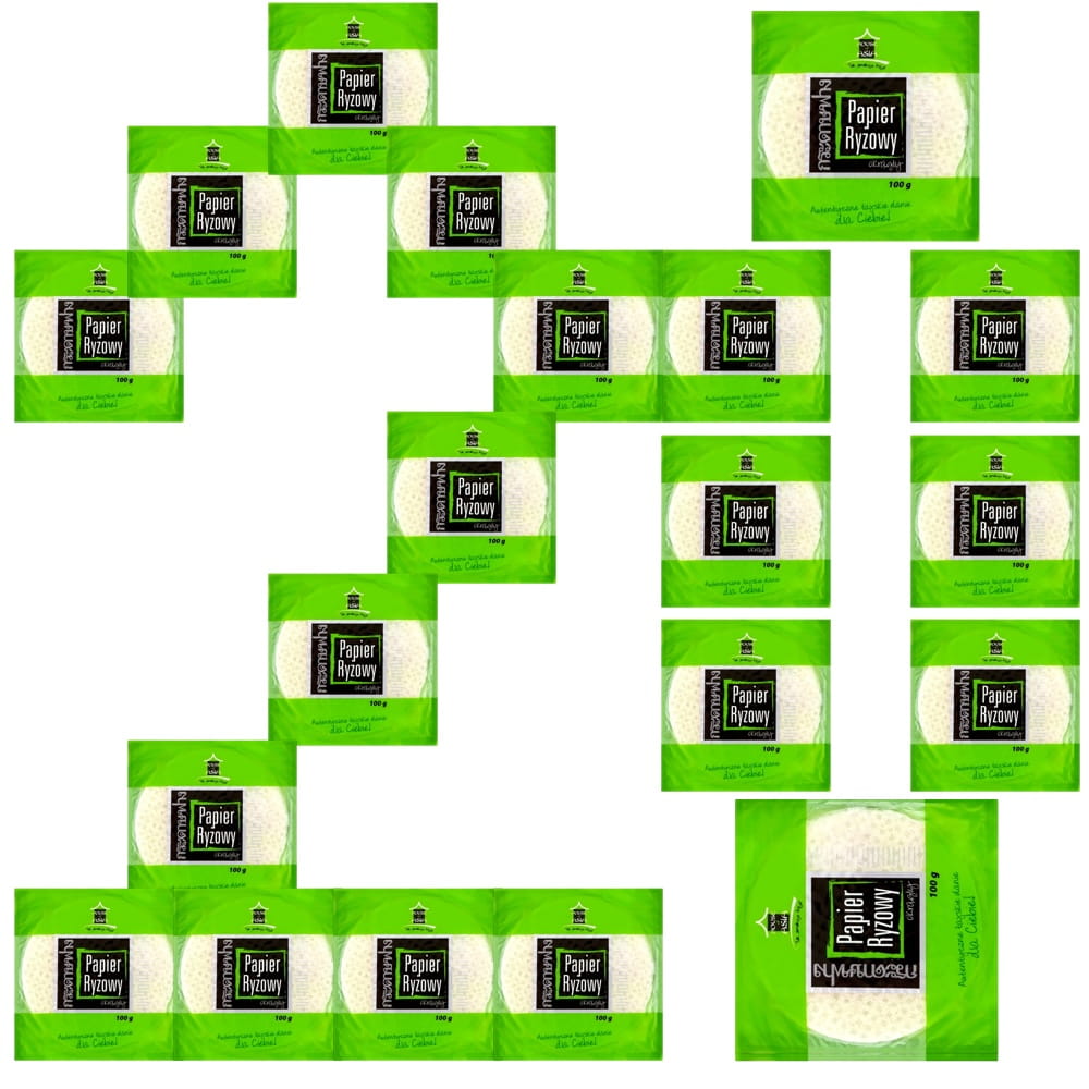 20x Papier Ryżowy Okrągły Bezglutenowy Do Sajgonek i Spring Rolls 100g HofA