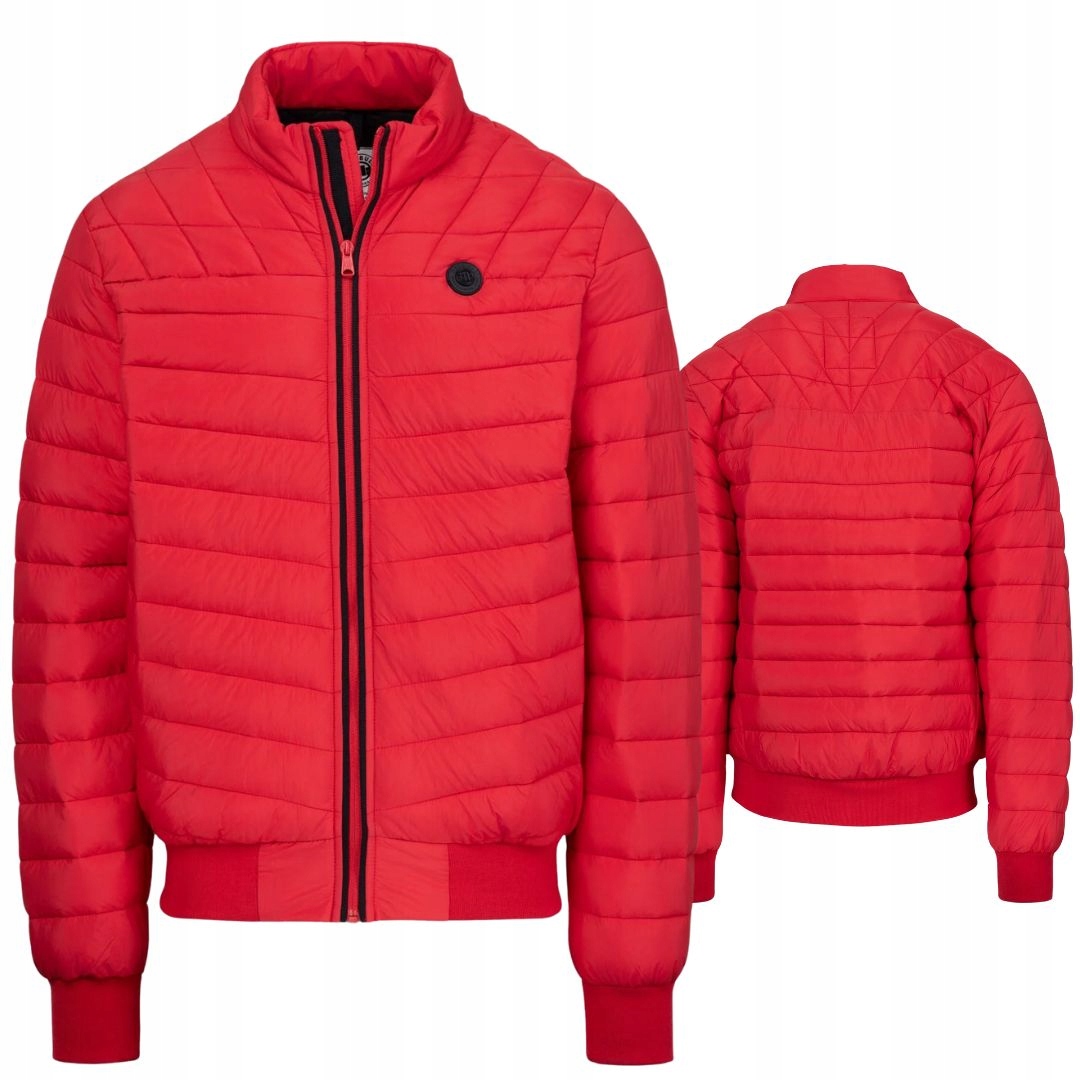 Pitbull West Coast Pánská Zimní Prošívaná Bunda Naylor Červená M