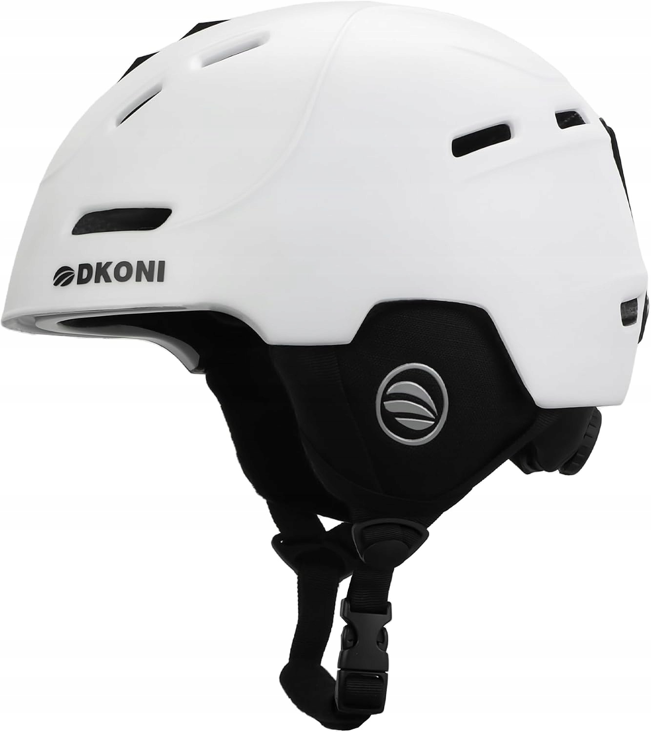 Kask Narciarski Snowboardowy Męski Damski Dkoni L Biały Ciepły Regulowany