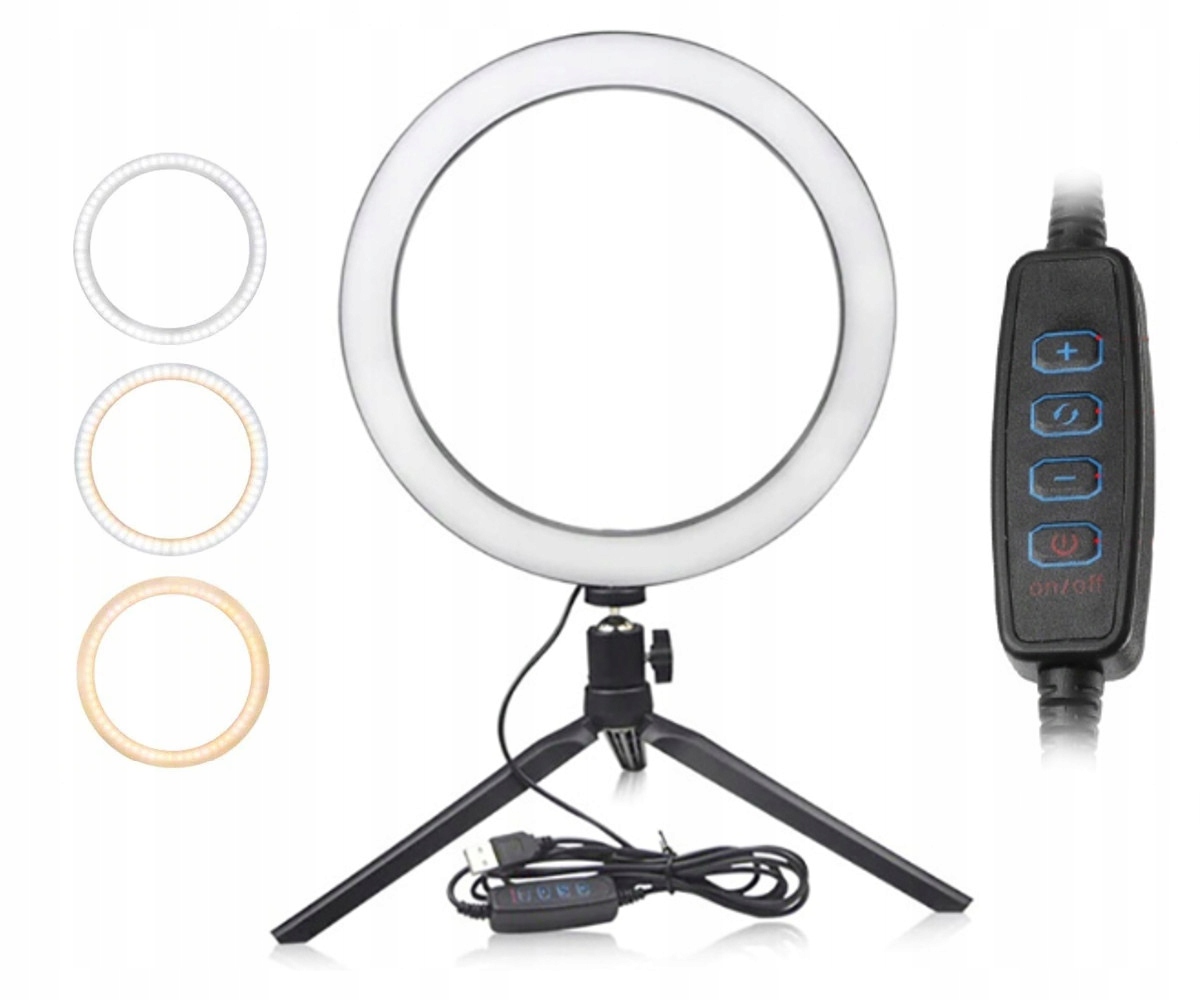 LAMPA PIERŚCIENIOWA RING DO SELFIE MAKIJAŻ LED