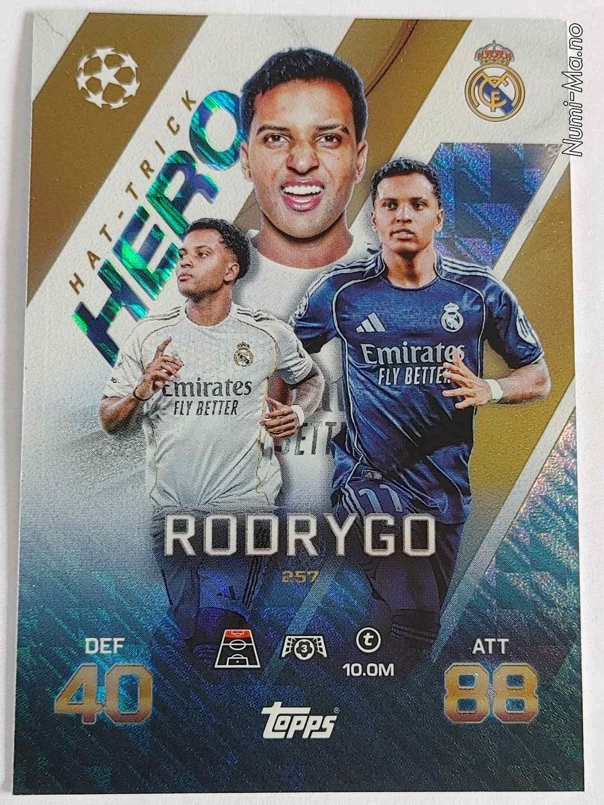 Topps Match Attax Extra 2025-2026 N.257 Hero Rodrygo 6257