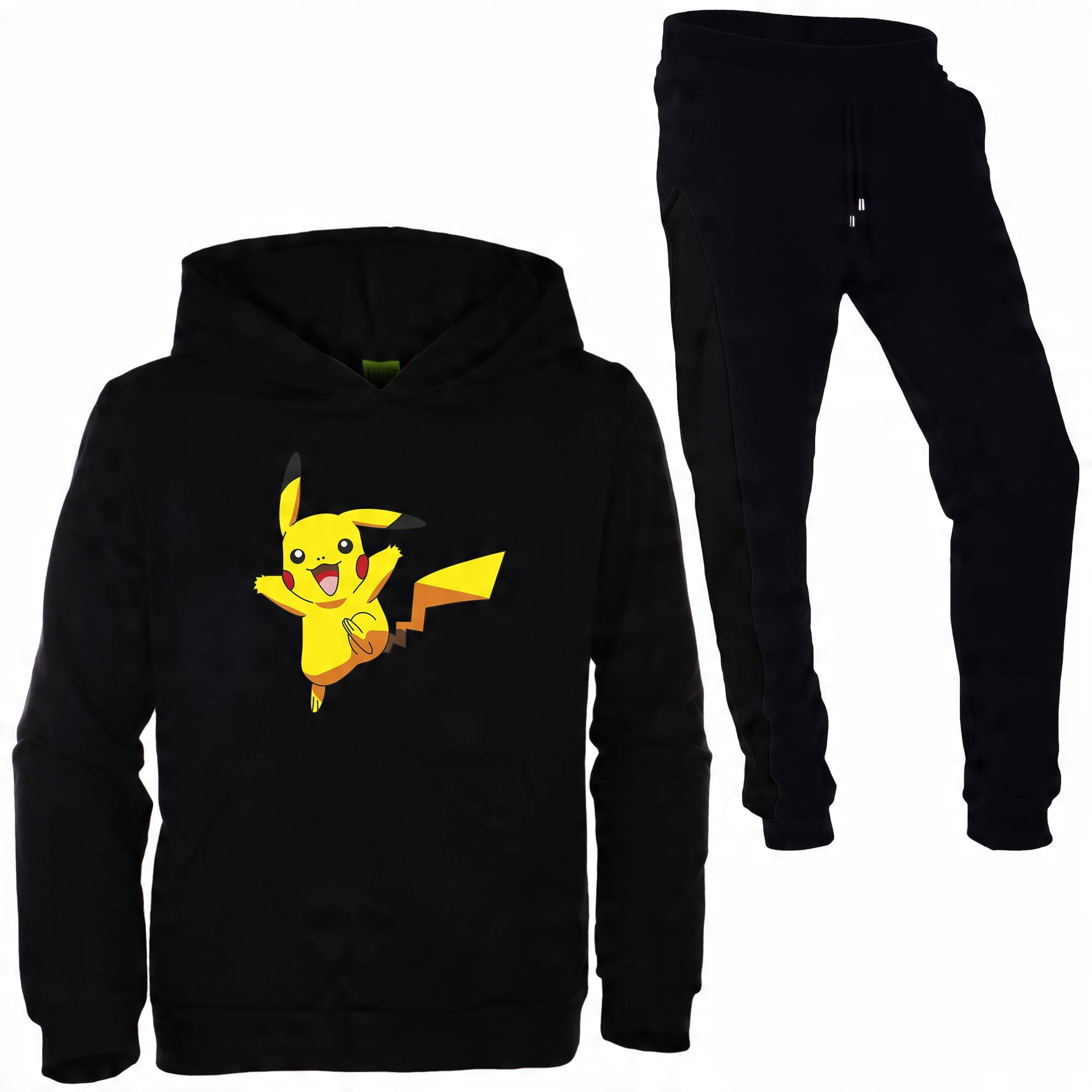 

Bluza Czarna Kaptur Pikachu Spodnie Sznurek 134