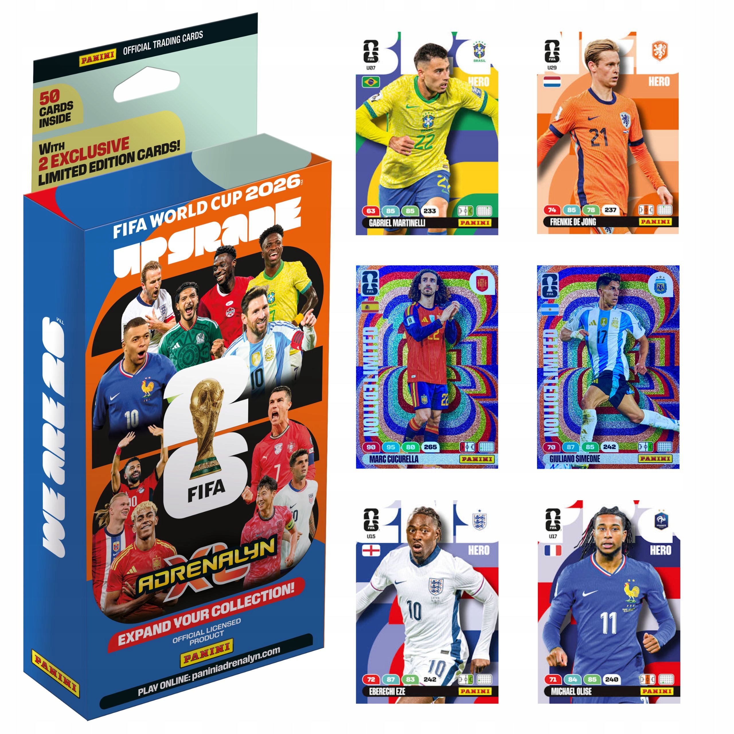 Blister Upgrade Panini Fifa World Cup 2026 Adrenalyn XL Aż 50 Kart