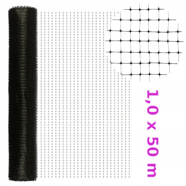 Pevná sieťka na krtky 50 m x 100 cm, plastové očko 16/14 mm