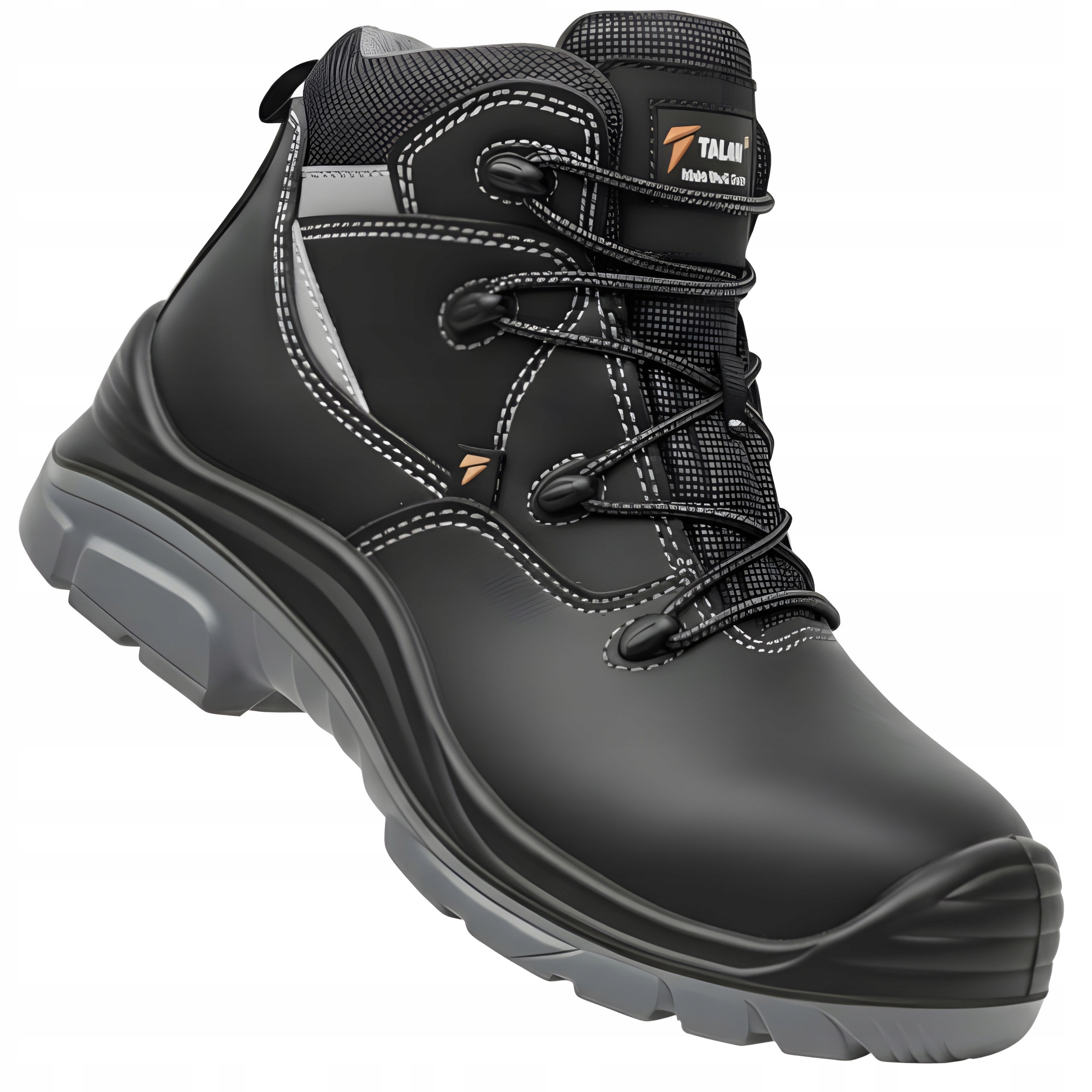 Buty robocze męskie Bhp skórzane wysokie antypoślizgowe kevlar Talan 217 44