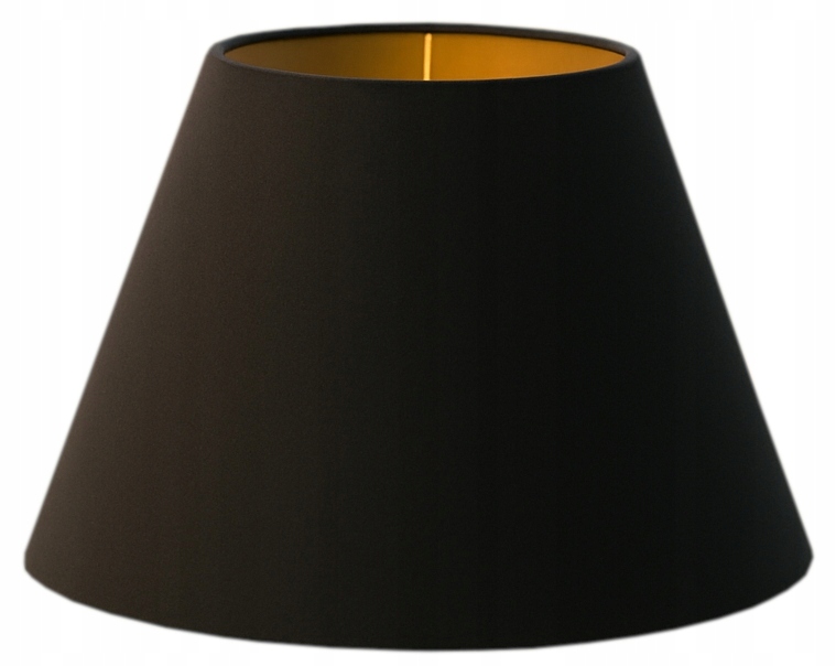 Tienidlo na lampu Klosz kužeľ E27 Čierna Bavlna Zlatá 20x45 H24 Mirano