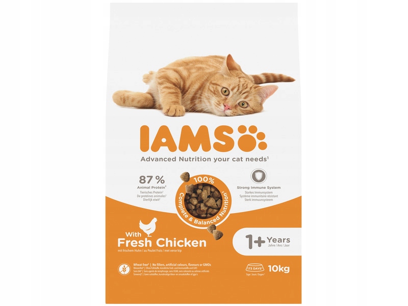 Karma dla kota Iams For Vitality Adult Kurczak 10 kg