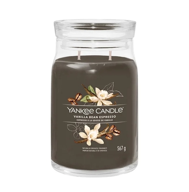 Yankee Candle Vanilla Bean Espresso Velká sójová svíčka se dvěma knoty 567 g