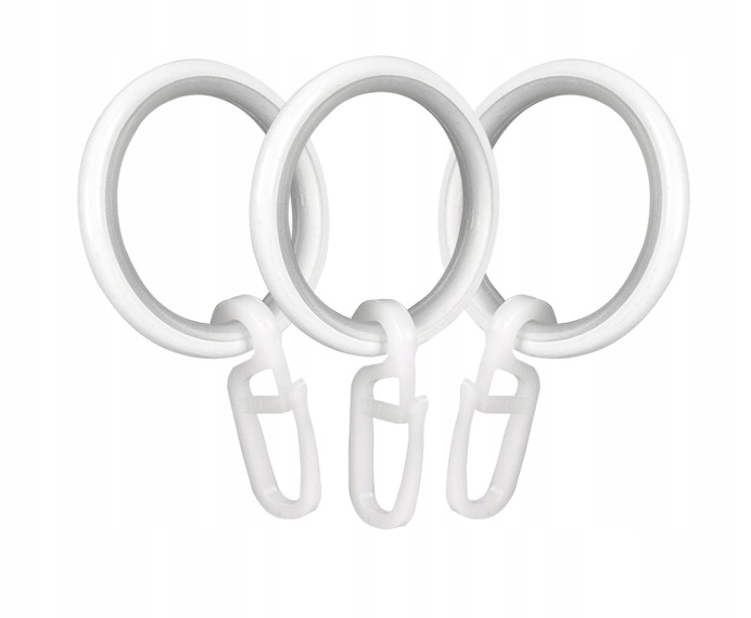 KÓŁKO Z AGRAFKĄ CICHE DO KARNISZY 16-19mm BIAŁY