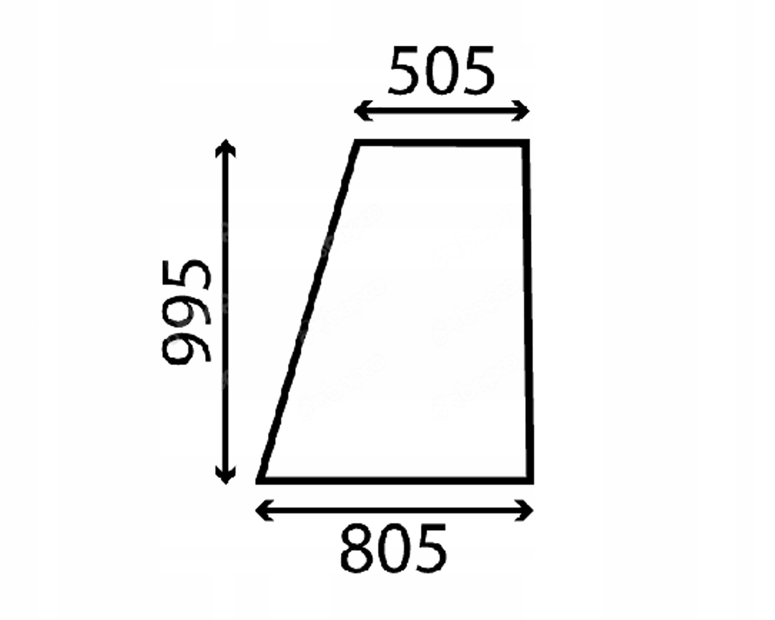 sklo Jcb dveře horní levé s potiskem 827/20266