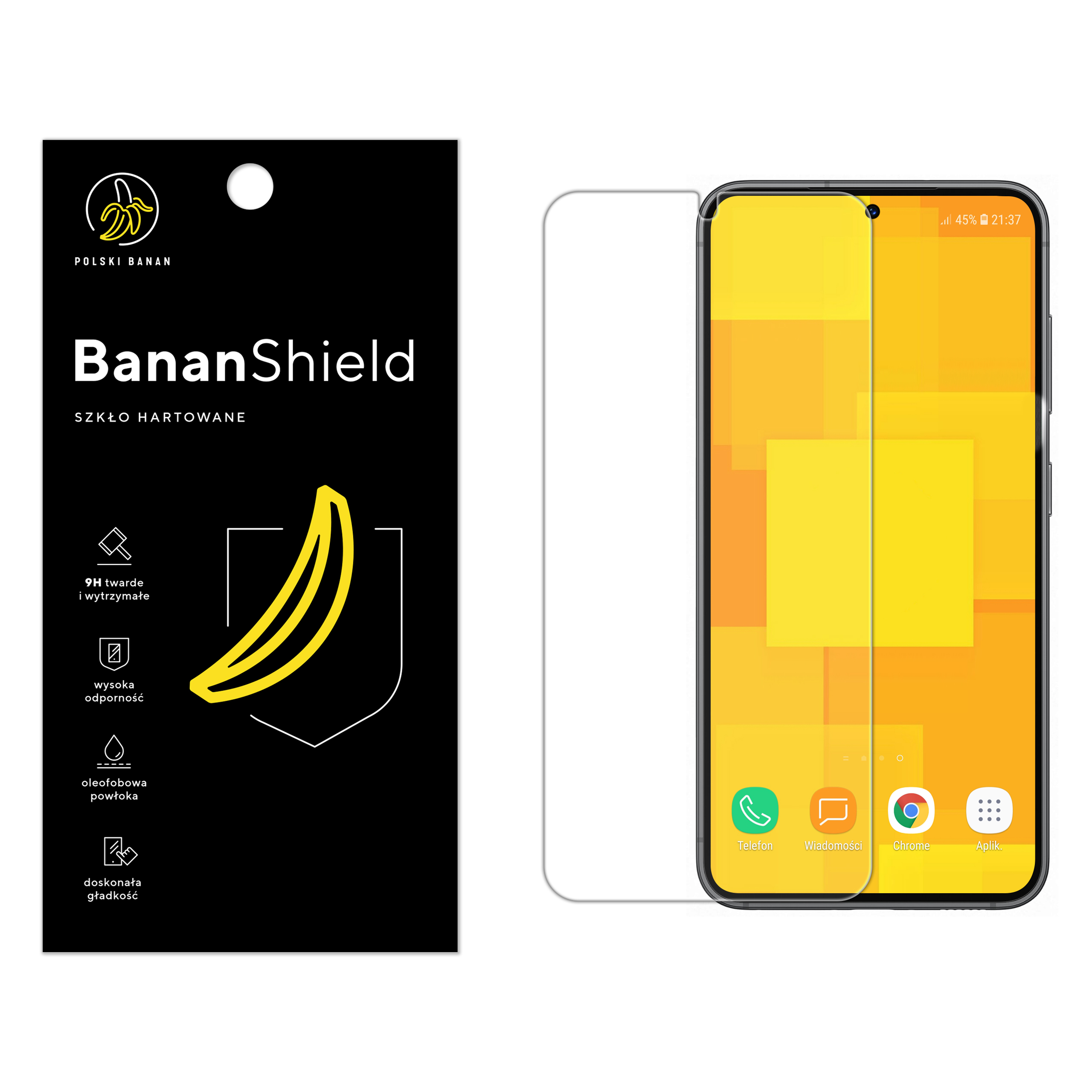 

Szkło Hartowane Polski Banan 9H do Samsung S23