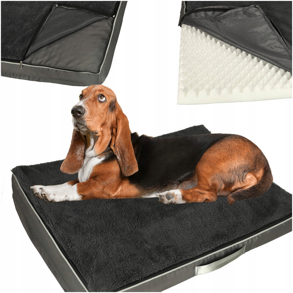 Levně Pelíšek pro psa kočku potah lehátko 90 cm šedé