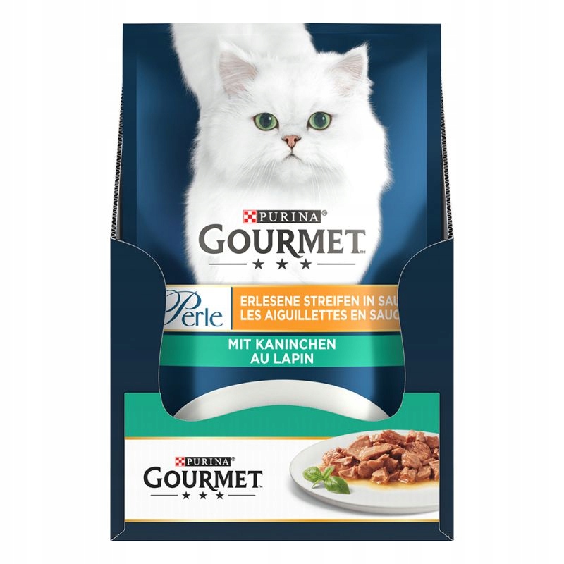 Levně Purina Gourmet Perle mokré krmivo pro kočky s králíkem v omáčce 26x85 g