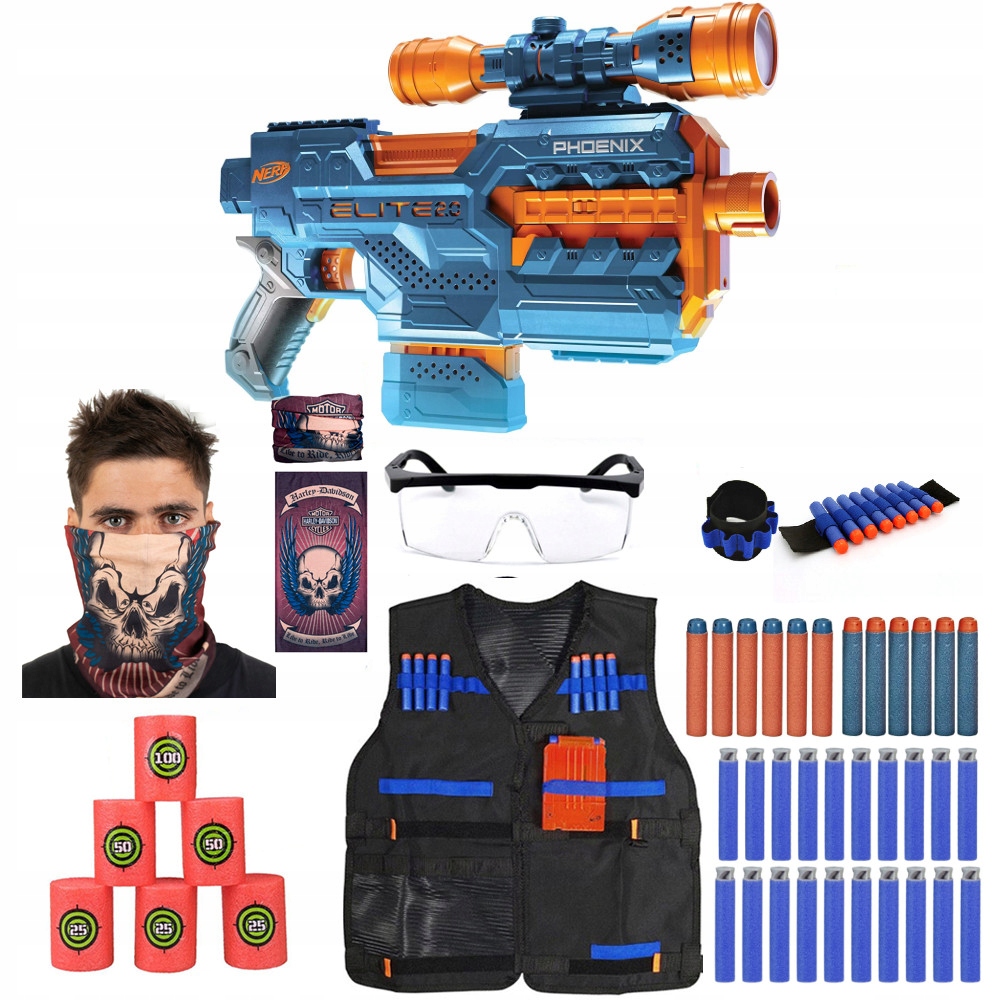 NERF ELITE 2.0 PHOENIX CS-6 E9961 MEGAPACK 6 DODATKÓW