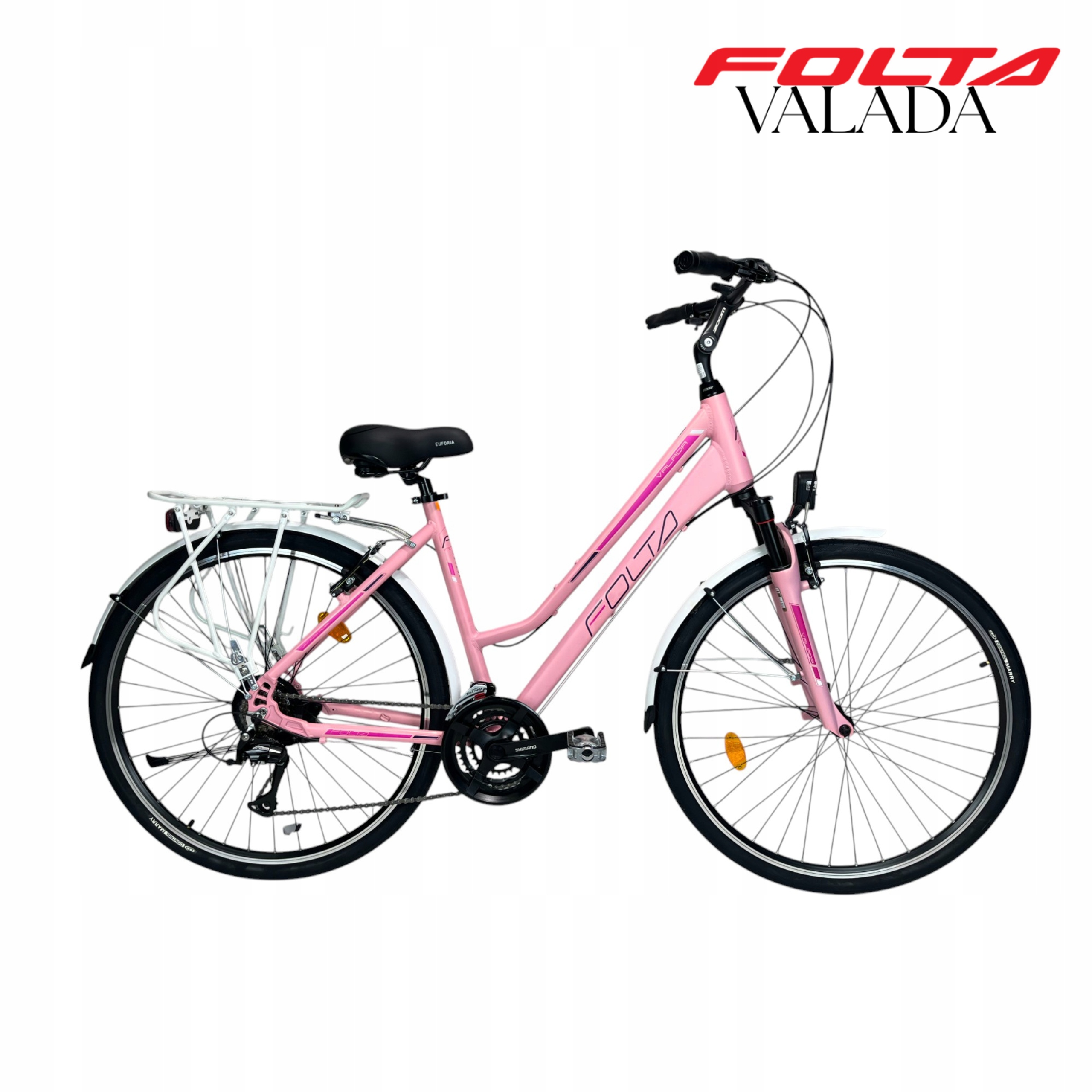Rower Damski Miejski Folta Valada 28" Aluminiowa Rama 19,5" Mat Róż