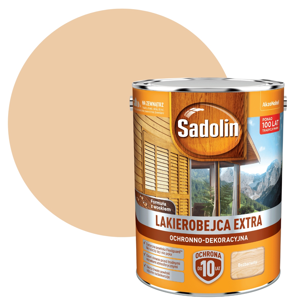 

Sadolin Extra 5L Lakierobejca Do Drewna Bezbarwny