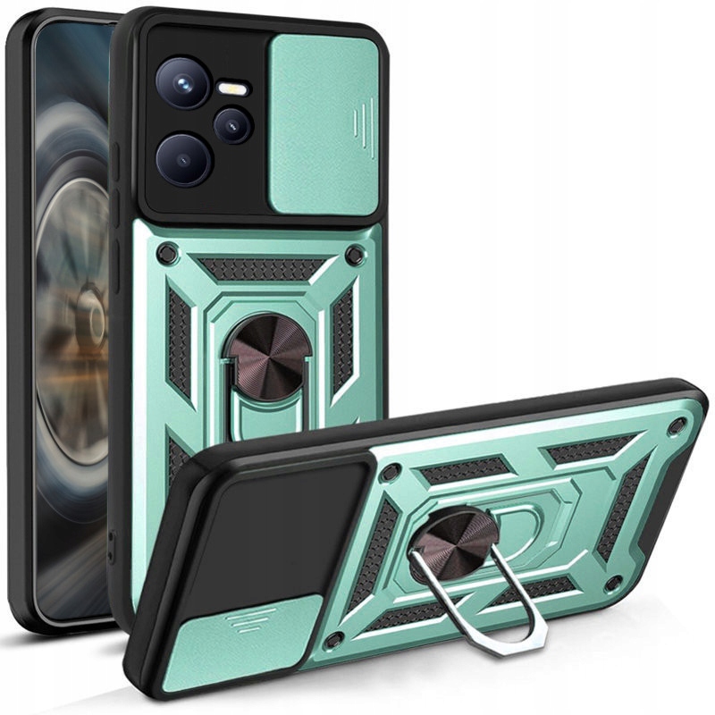 

Etui Pancerne Slide Ring Do Realme C35 Szkło