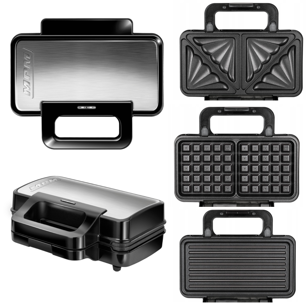 Opiekacz 3W1 Mpm MOP-43M Gofrownica Grill Do Kanapek Toster Sandwich 1000W