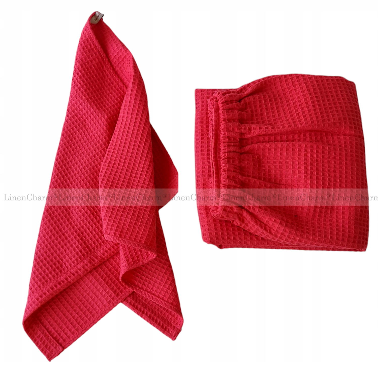 Pánský Set Kilt Ručník Do Sauny Na Bazén Bavlna 100% Červená Sm