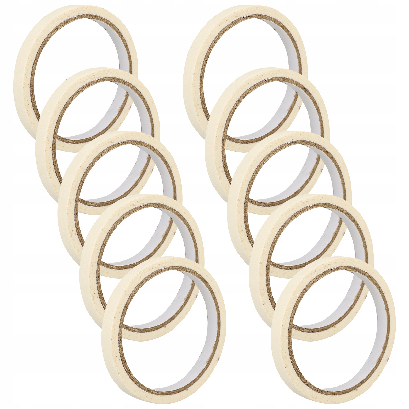 TAŚMA NAPRAWCZA DASZKA TAŚMA MASKUJĄCA DO FARB TAŚMA KABLOWA BIAŁA 10 ROLEK Długość 0.091 m