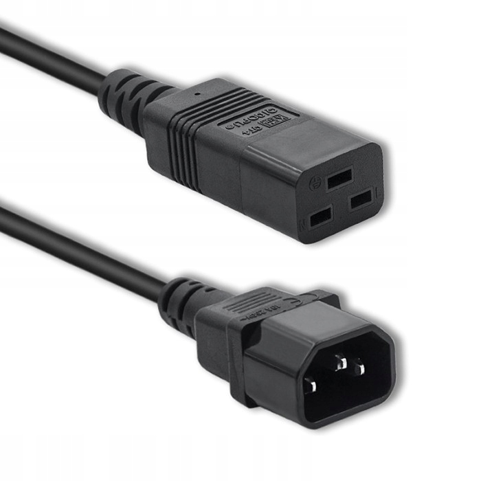 

Qoltec Kabel zasilający do Ups C14/C19 2m