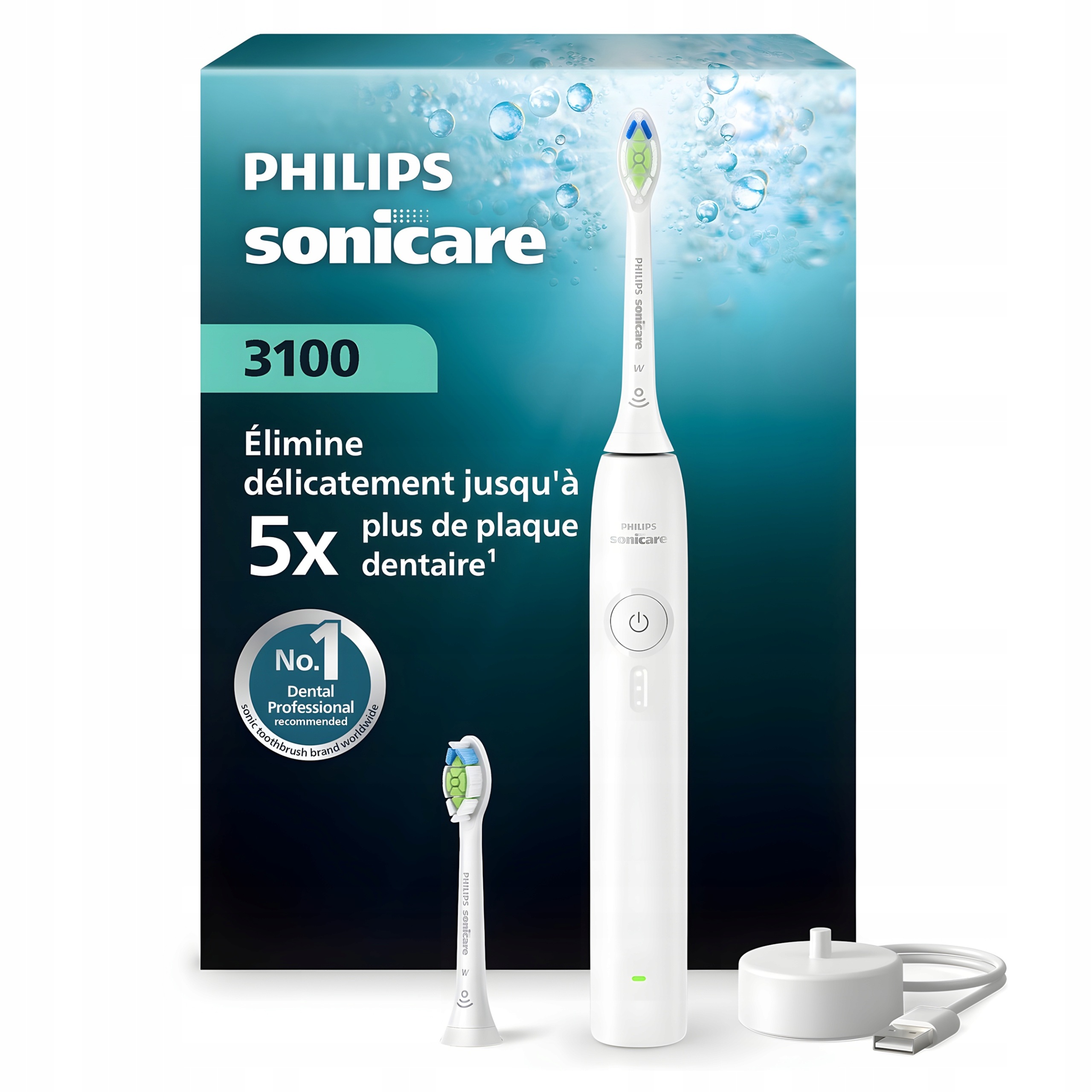Szczoteczka soniczna Philips Sonicare 3100 HX4032/03 2 końcówki biała