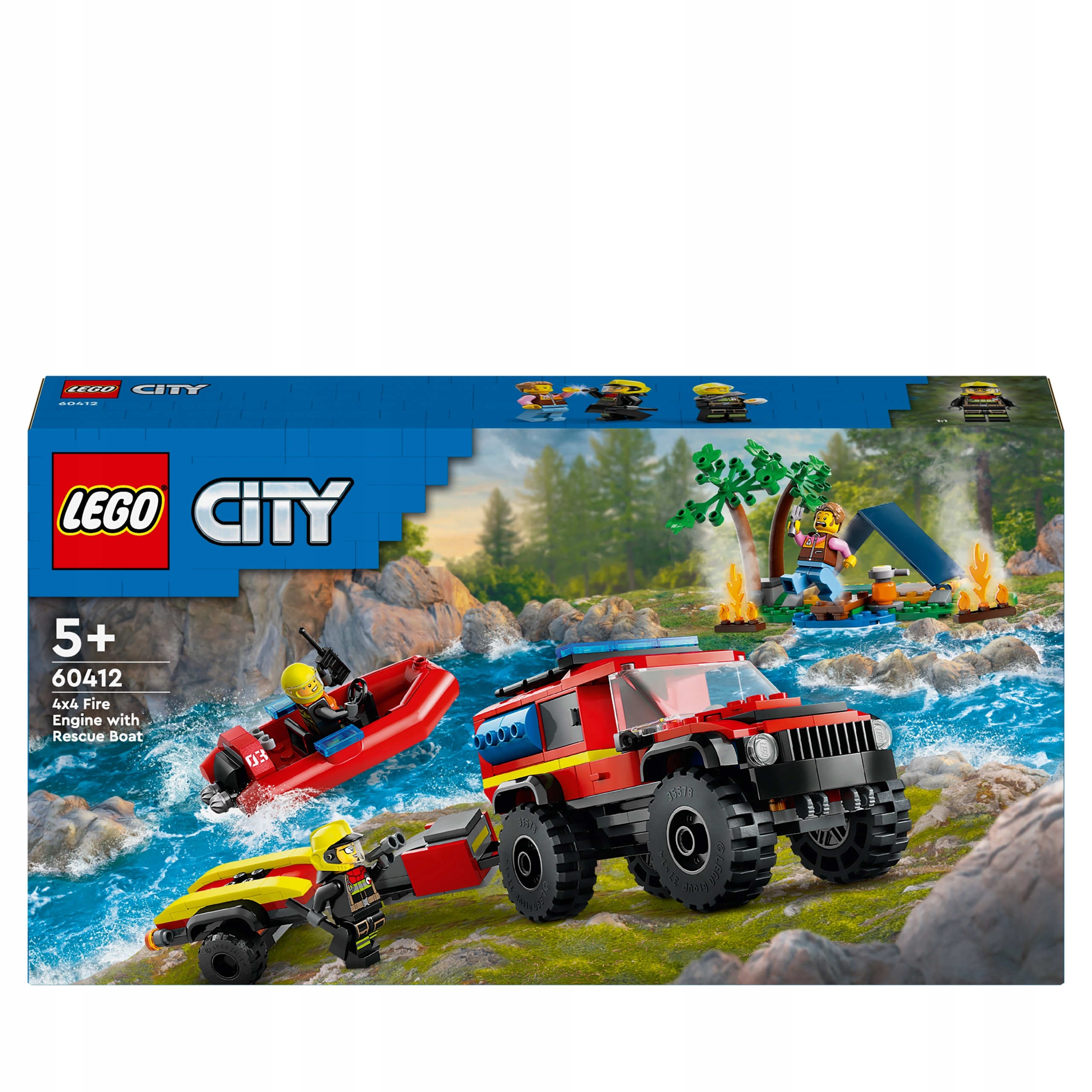 Lego City Hasičský vůz 4x4 a loď 60412