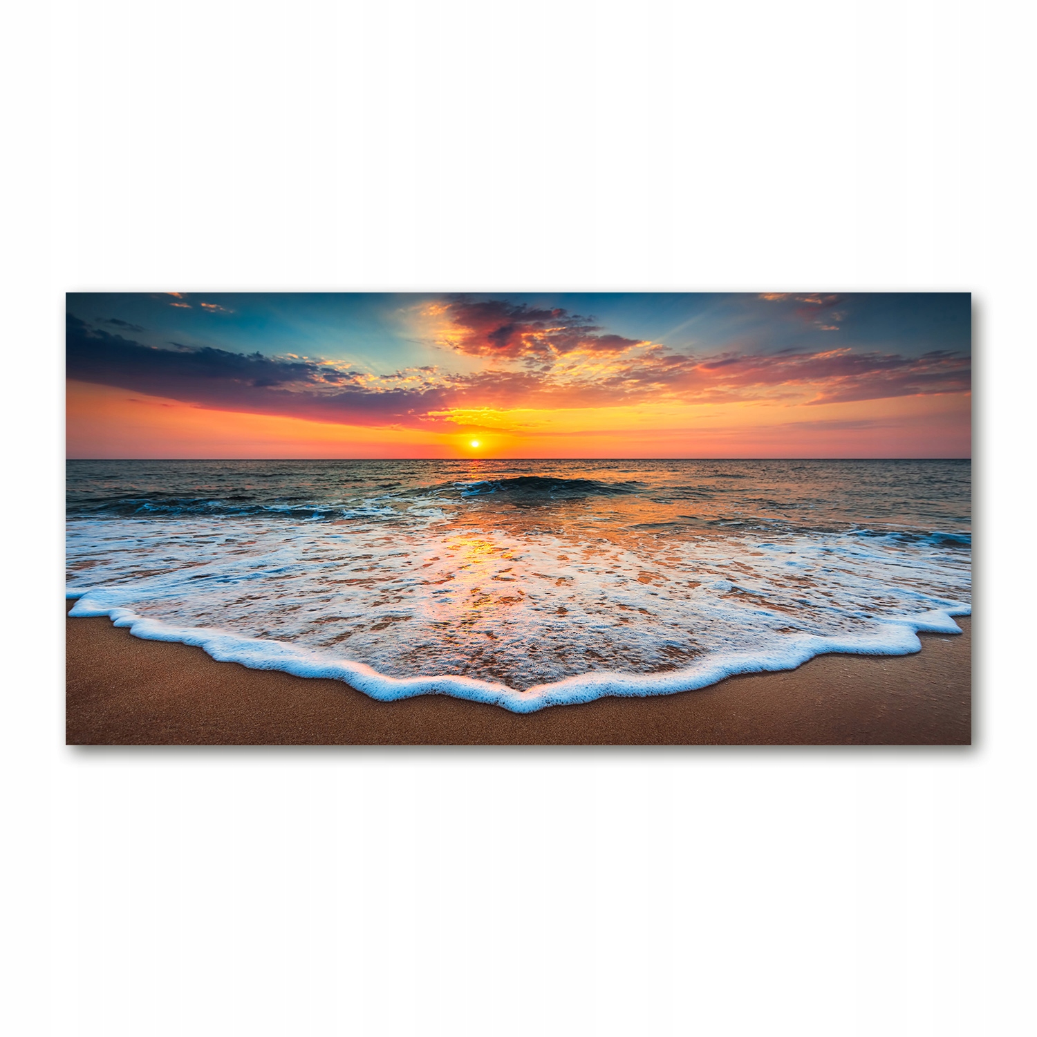 

Foto obraz szkło akryl Zachód nad morzem 120X60 cm