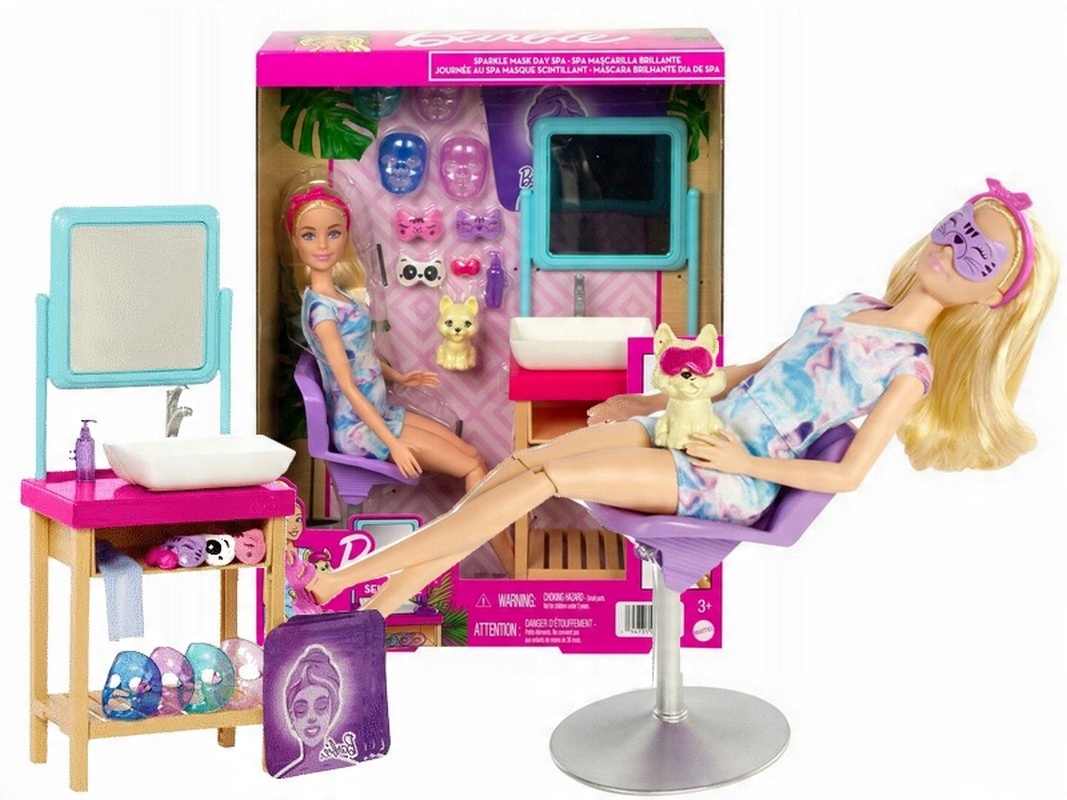 

Lalka Barbie Domowe Spa maseczka na twarz zestaw
